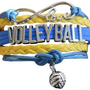 Girls Volleyball Bracelet - Blue & Yellow